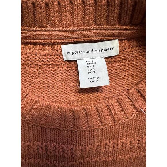 NWT Cupcakes And Cashmere Cream Pullover Round Neck Textured Sweater - Picture 4 of 4